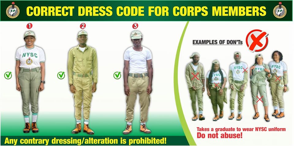 How To Dress In NYSC Camp, PPA, CDS & POP [Approved & Unapproved]